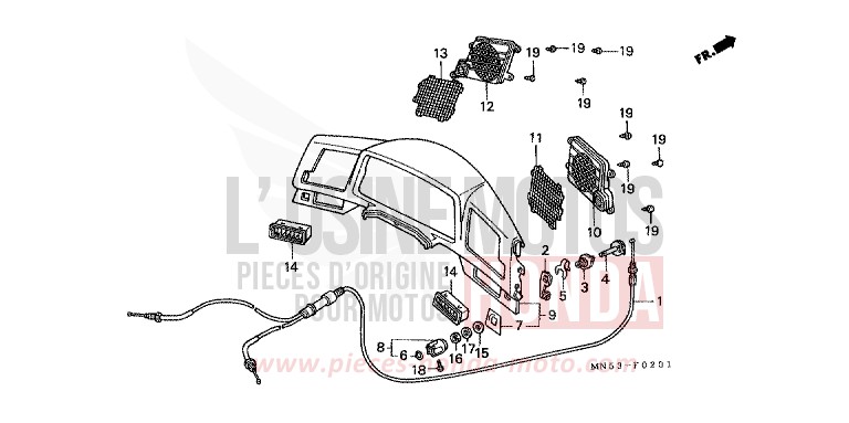 INSTRUMENTENTAFEL (GL1500SEM/SEN) von Gold Wing PB224D (PB224D) von 1992